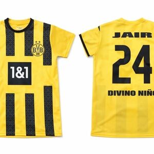 Source Unknown Yellow and Black Soccer Jersey